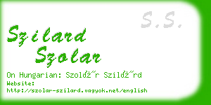 szilard szolar business card